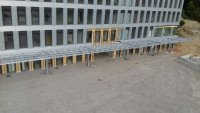 Ossatures métalliques création d'un auvent Collège 3 Frontières à Longlaville